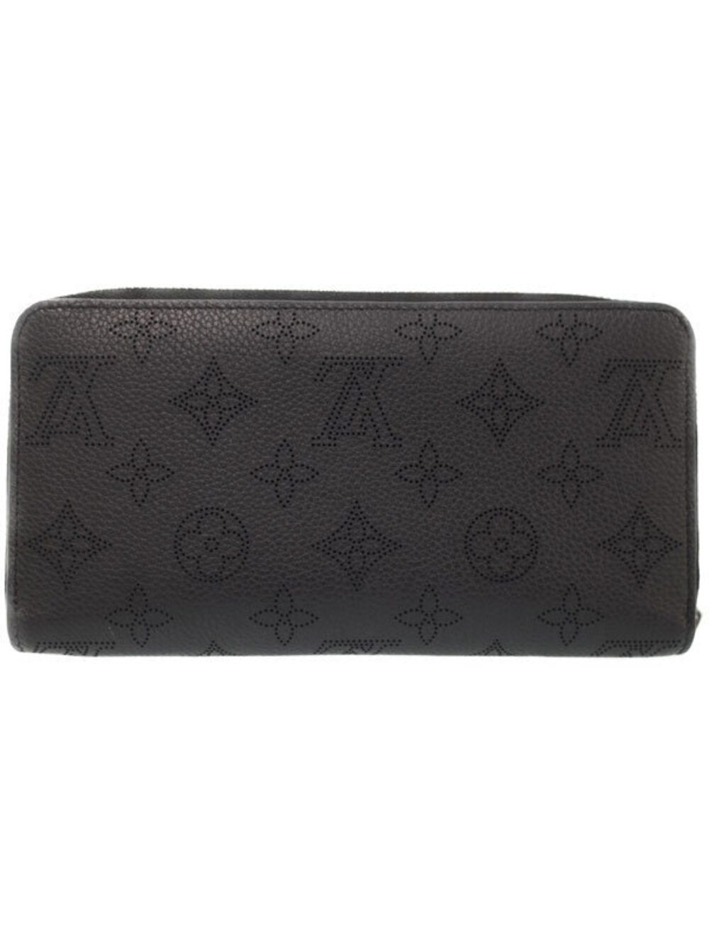 Louis Vuitton Long Wallet Round Mahina Zippy Zipper Black